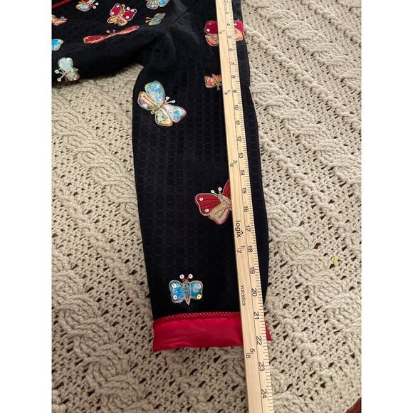 Allure Butterfly Embroidered Jacket‎ WOMEN'S SIZE S S - Picture 14 of 16